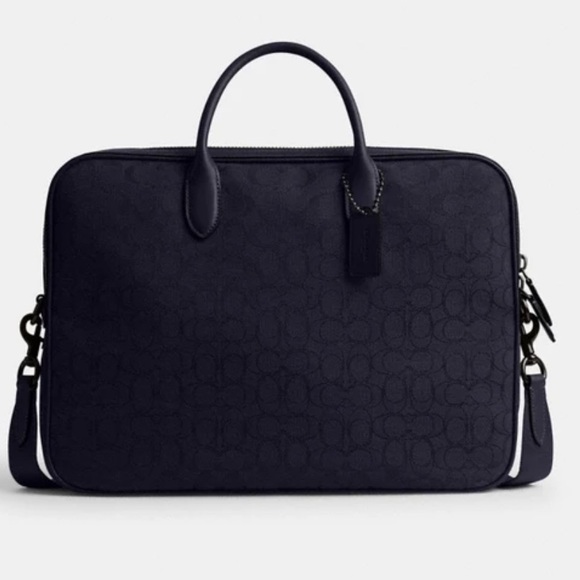 Coach Theo Work Bag In Signature Jacquard - Picture 1 of 7